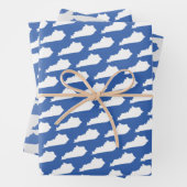 Kentucky State Pattern on Blue Inpakpapier Vel (In situ)
