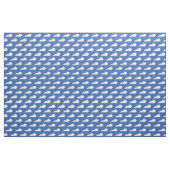 Kentucky State Pattern White op Blue Stof (Yard (91,4 cm))