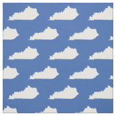 Kentucky State Pattern White op Blue Stof (Swatch)