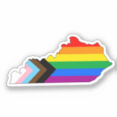 Kentucky State Pride LGBTQ Progress Pride Sticker (Voorkant)