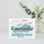 Kentucky State Pride Map Silhouette Briefkaart (Staand voorkant)