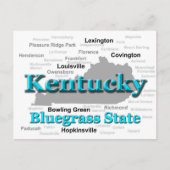 Kentucky State Pride Map Silhouette Briefkaart (Voorkant)