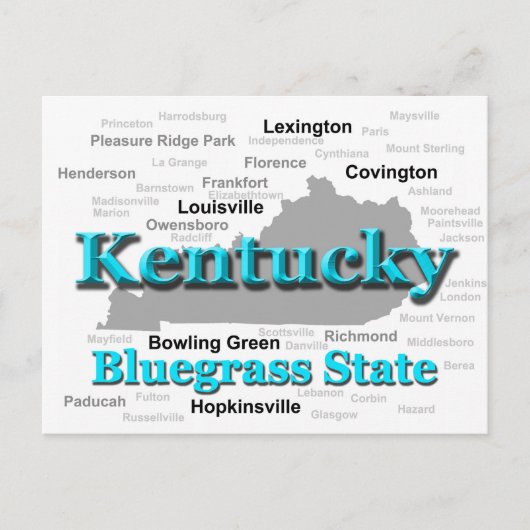 Kentucky State Pride Map Silhouette Briefkaart (Voorkant)