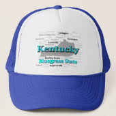 Kentucky State Pride Map Silhouette Trucker Pet (Voorkant)