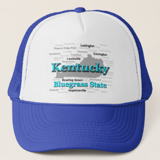 Kentucky State Pride Map Silhouette Trucker Pet