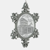 Kentucky State Quarter Tin Sneeuwvlok Ornament (Links)