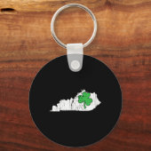 Kentucky State St. Patrick's Day Kentucky Green Sh Sleutelhanger (Achterkant)