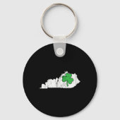 Kentucky State St. Patrick's Day Kentucky Green Sh Sleutelhanger (Achterkant)