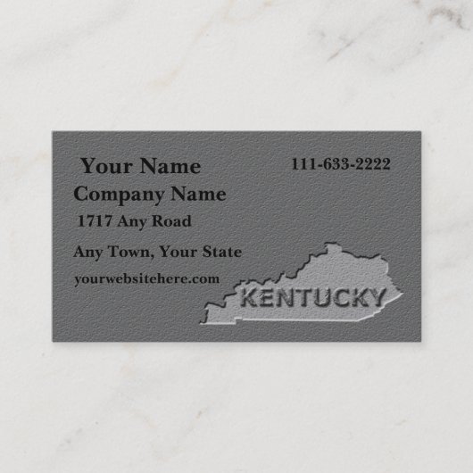 Kentucky State Visitekaartje gesneden stenen look (Voorkant)