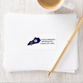 Kentucky State Vlag en Bloem Goldenrod Custom Etiket (Insitu)