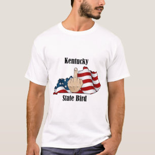 Kentucky state vogel t-shirt middelvinger vlag