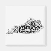 Kentucky State Word Cloud Magneet (Voorkant)