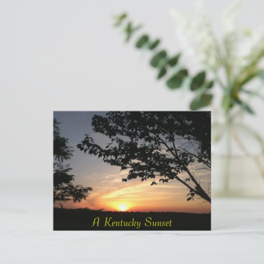 kentucky sunset briefkaart (Staand voorkant)