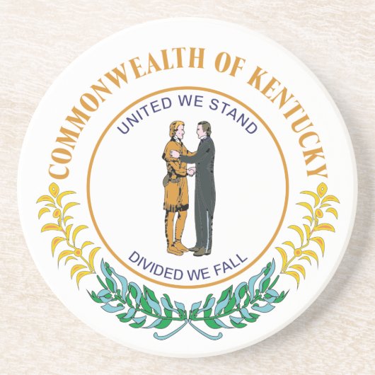 Kentucky-teken Zandsteen Onderzetter (Voorkant)
