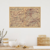 Kentucky, Tennessee 3 Poster (Keuken)