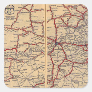 Kentucky, Tennessee 3 Vierkante Sticker