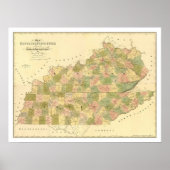 Kentucky & Tennessee Railroad Map 1839 Poster (Voorkant)