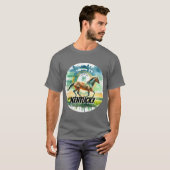 Kentucky Thoroughbred Horse State Animal Watercolo T-shirt (Voorkant volledig)