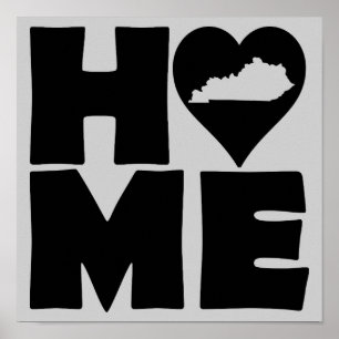 Kentucky Thuis Hart Staat Poster Bord