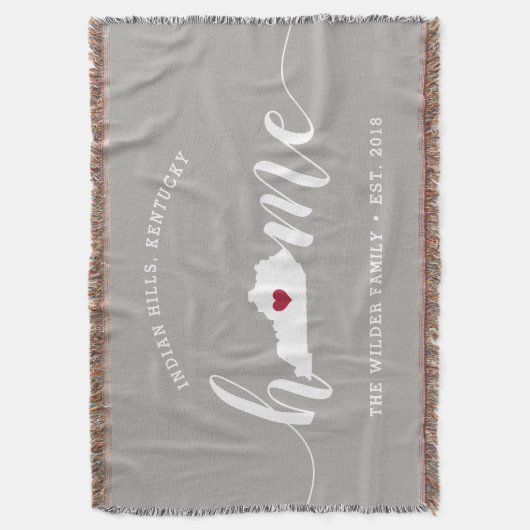Kentucky Thuisstaat Gepersonaliseerd Deken (Voorkant Verticaal)