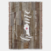 Kentucky Thuisstaat Persoonlijke Houten Uitzicht Deken (Voorkant Verticaal)