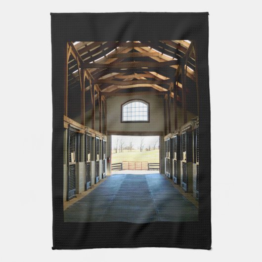 Kentucky Uitzicht uit de schuur Theedoek (Verticaal)