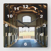 Kentucky Uitzicht uit de schuur Vierkante Klok (Voorkant)