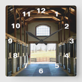 Kentucky Uitzicht uit de schuur Vierkante Klok