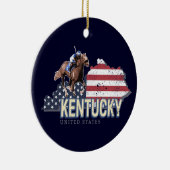 Kentucky United States Retro State Map  VS Keramisch Ornament (Rechts)