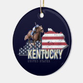 Kentucky United States Retro State Map  VS Keramisch Ornament (Links)