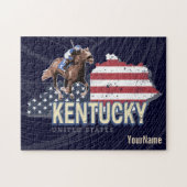 Kentucky United States Retro State Map VS Legpuzzel (Horizontaal)