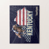 Kentucky United States Retro State Map VS Legpuzzel (Verticaal)