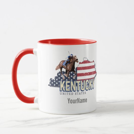 Kentucky United States Retro State Map VS Mok (Links)