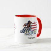Kentucky United States Retro State Map VS Mok (Voorkant rechts)