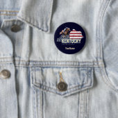 Kentucky United States Retro State Map VS Ronde Button 5,7 Cm (In situ)