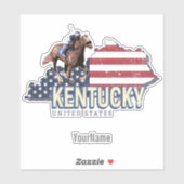 Kentucky United States Retro State Map  VS Sticker (Vel)