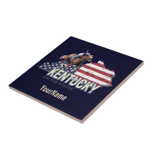 Kentucky United States Retro State Map  VS Tegeltje (Zijkant)