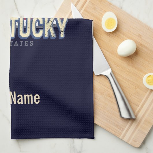 Kentucky United States Retro State Map  VS Theedoek (Quarter Fold)