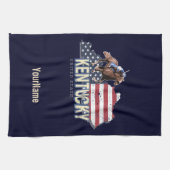 Kentucky United States Retro State Map  VS Theedoek (Horizontaal)