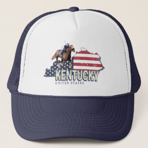 Kentucky United States Retro State Map  VS Trucker Pet