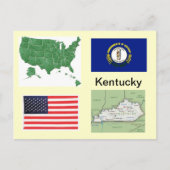Kentucky USA Briefkaart (Voorkant)