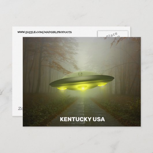 KENTUCKY USA SPACESHIP UFO ART Briefkaarten (Voorkant / Achterkant)