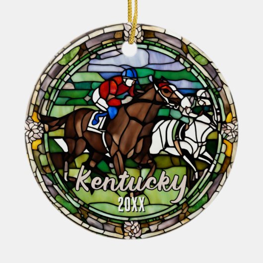 Kentucky vakantie souvenir keramisch ornament (Voorkant)