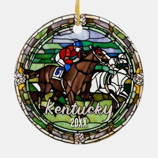 Kentucky vakantie souvenir keramisch ornament (Achterkant)