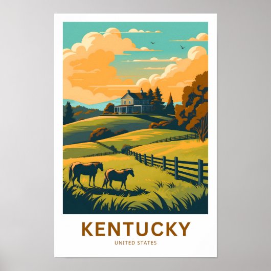 Kentucky Verenigde Staten Travel Print (Voorkant)
