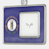 Kentucky Verzilverd Omlijst Ornament (Links)