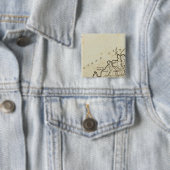 Kentucky Vierkante Button 5,1 Cm (In situ)