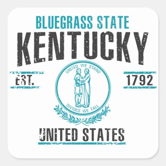 Kentucky Vierkante Sticker (Voorkant)