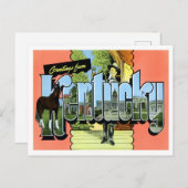 Kentucky Vintage Big Letters Briefkaart (Voorkant / Achterkant)