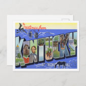 Kentucky Vintage Big Letters Briefkaart (Voorkant / Achterkant)